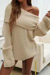 Mika Off Shoulder Knit Jumper