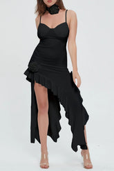 Daphne Rose Ruffle Midi Dress