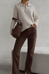 Paisley Polo Zip Jumper