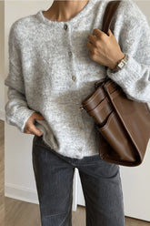 Taia Wool Blend Knit Cardigan