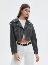 Michaela Leather Cropped Jacket