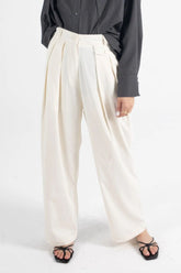 Tilly Textured Straight Leg Trousers