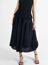 Ann textured A-line skirt