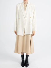 Tina Linen Blend Slit Blazer-BESTSELLER
