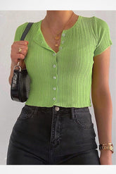 Plisse Textured Crop Blouse - Fronts Australia