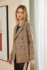Plaid Pattern Blazer - Fronts Australia