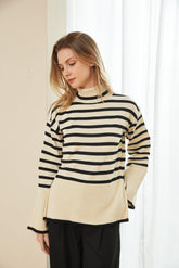 Striped Turtleneck Sweater - Fronts Australia