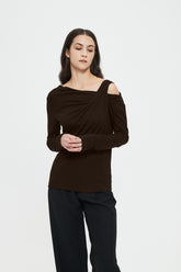 Jan Ultra Soft Asymmetric Draped Top