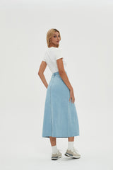 Faye Slit Denim Skirt