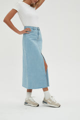 Faye Slit Denim Skirt