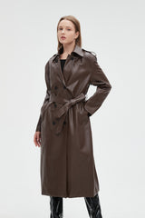 Danny Leather Trench Coat