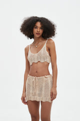 Connie Crochet Top & Mini Skirt