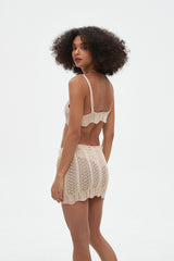 Connie Crochet Top & Mini Skirt