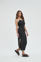 Sheilla Contrast Slip Maxi Dress