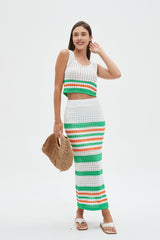 Portia Striped Knit Set