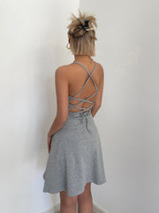 Harper Lace Up Mini Dress