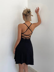 Harper Lace Up Mini Dress