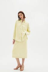 Erin Linen Blended Oversized Shirt / Set