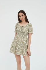 Poly Floral Mini Dress