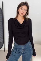 Chloe Cowl Neck Long Sleeve Top