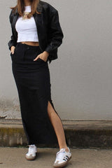 Clare Side Slit Maxi Skirt-BESTSELLER