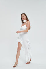 Daphne Rose Ruffle Midi Dress