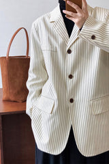 Tanya Pinstripe Oversized Blazer