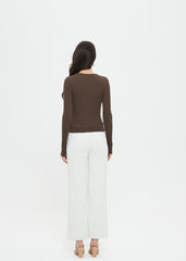 Camile Ribbed Short Cardigan