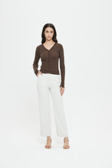 Camile Ribbed Short Cardigan