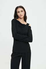 Jan Asymmetric Draped Top