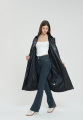 Natalie Leather Trench Coat