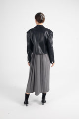 Sylvia Cropped Jacket In Black - Fronts Australia 