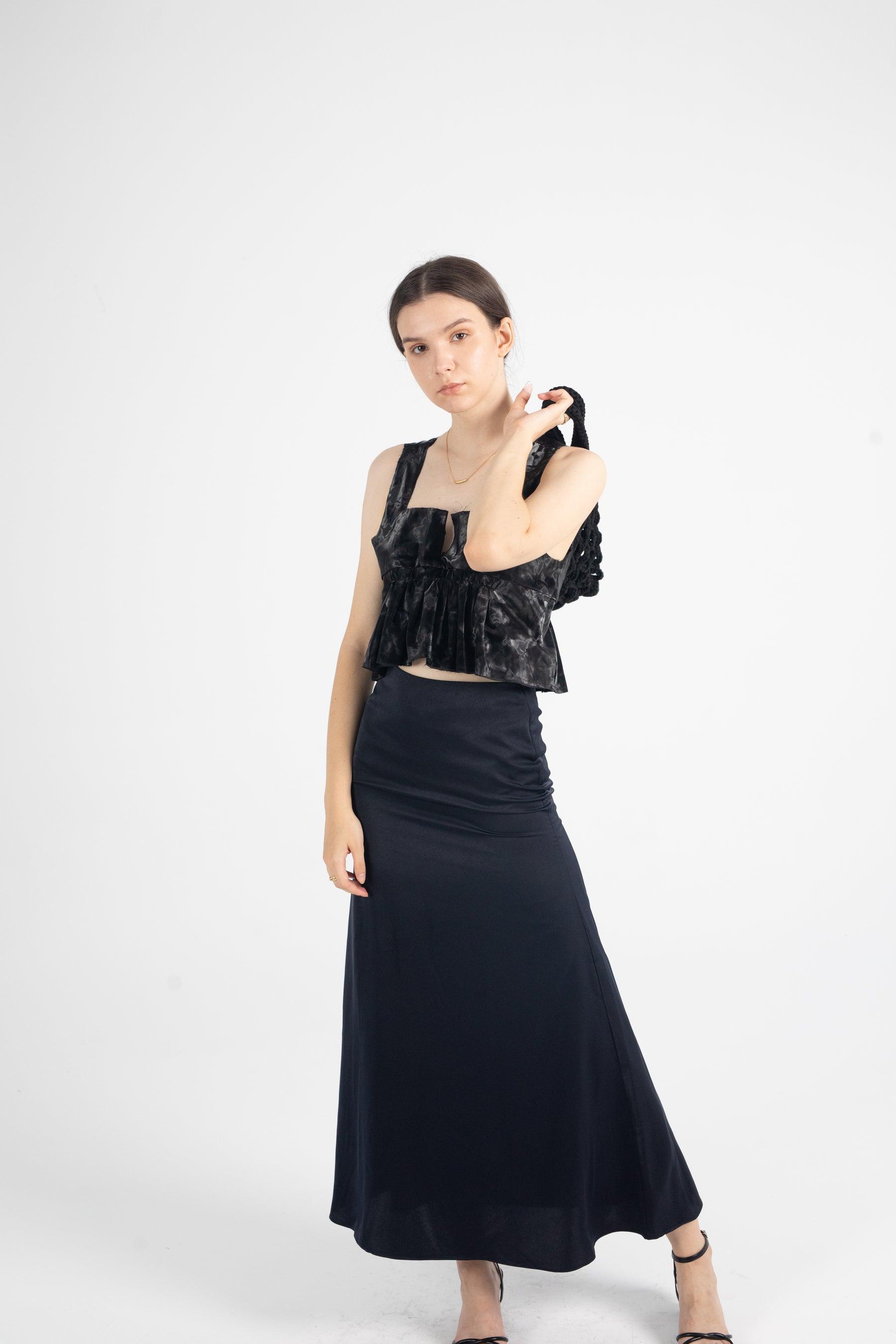 Nina Satin Maxi Skirt-BESTSELLER - Fronts Australia 