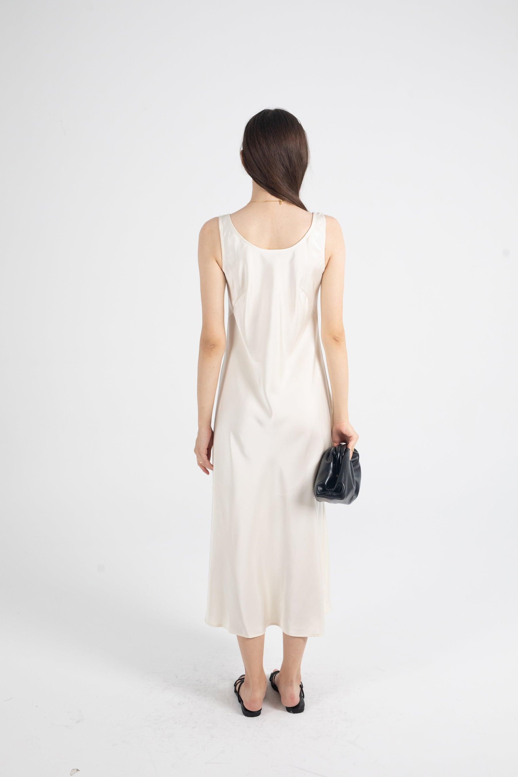 satin midi dress australia Quinn Satin Midi Dress With Lace Trim by Atmos&Here Online | THE ICONIC