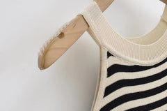 Stripe Halter Neck Jersey Tank - Fronts Australia 