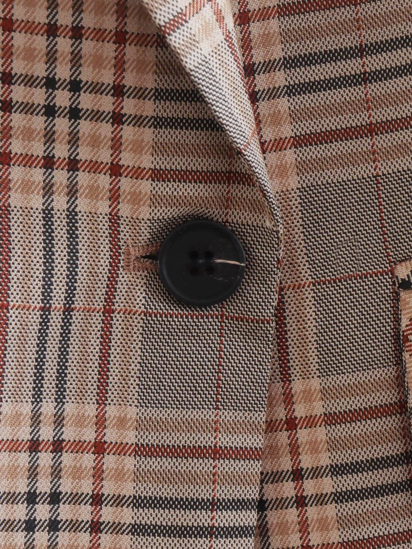 Plaid Pattern Blazer - Fronts Australia 