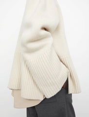 Turtleneck Knitted Slit Sweater - Fronts Australia 