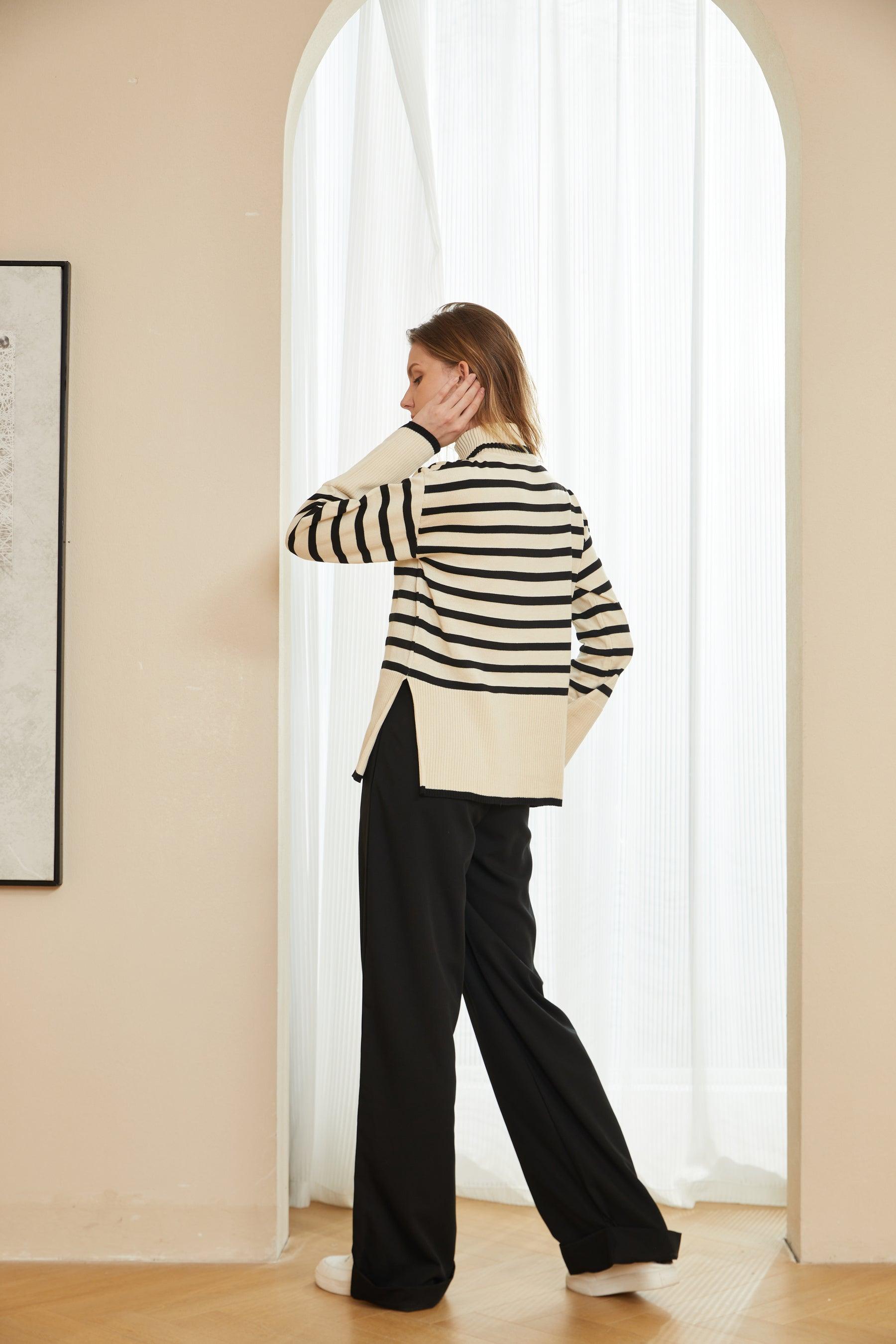 Striped Turtleneck Sweater - Fronts Australia 