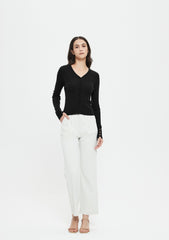 Camile Ribbed Short Cardigan