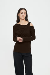 Jan Asymmetric Draped Top