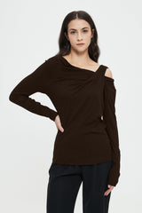 Jan Asymmetric Draped Top