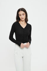 Camile Ribbed Short Cardigan