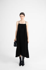 Pleated Slip Tie Back Midi Dress - Fronts Australia 