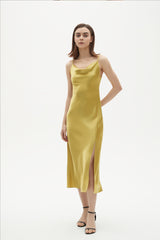 Party Time Cowl Bias Slip Dress