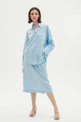 Erin Linen Blended Oversized Shirt / Set